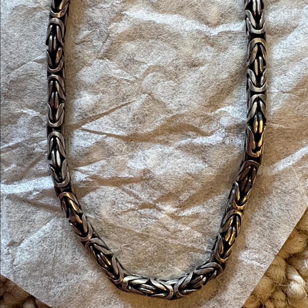 Silver Rope Chain Necklace - Long - Picture 3 of 3